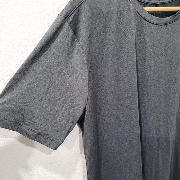 Athlio Mens Athletic Fit Crew Neck Gray T-Shirt Moisture-Wicking Fabric Size L - Picture 2 of 9